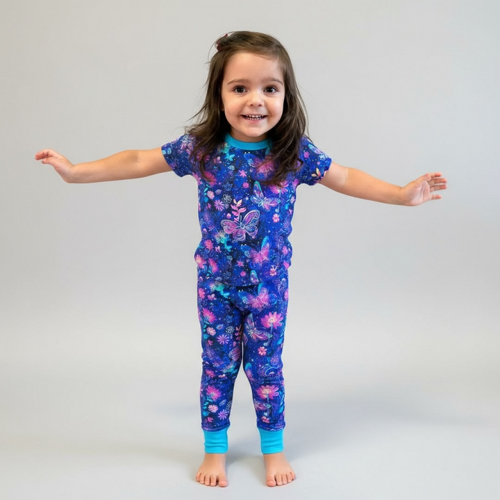 Enchanted Floral- Short Sleeve Two-Piece PJ's