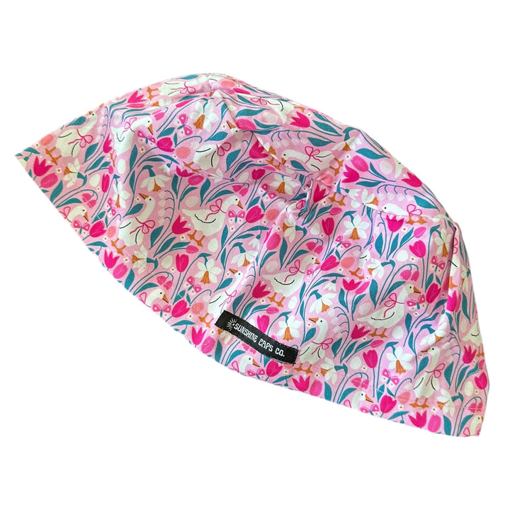 Goose Floral- Euro Scrub Cap