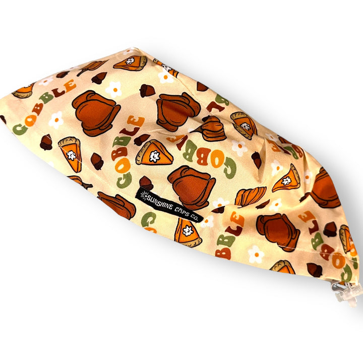 Thanksgiving Autumn Euro Scrub Cap for Women, by Sunshine Caps Co