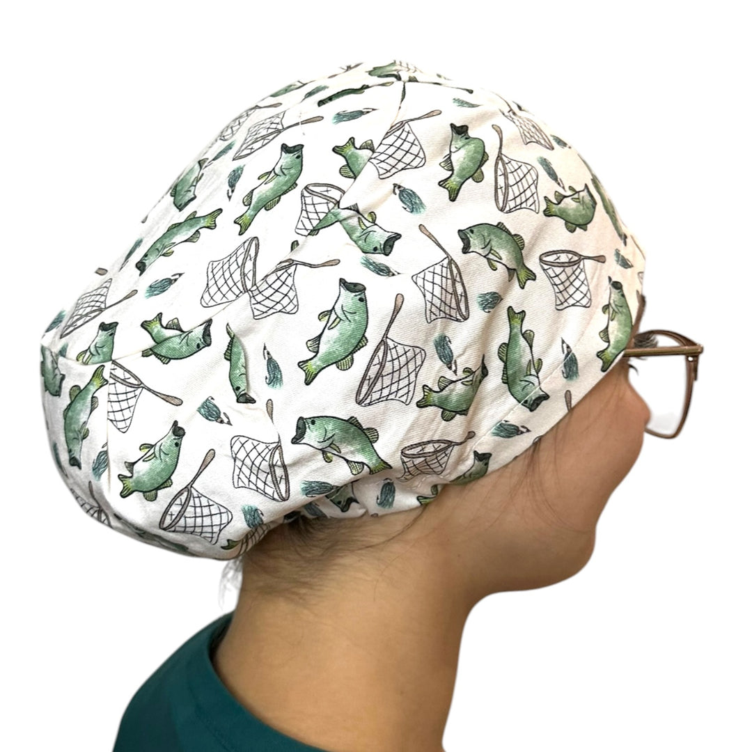 Gone Fishin- Euro Scrub Cap