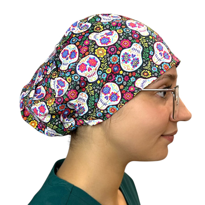 Sugar Skull Fiesta- Euro Scrub Cap