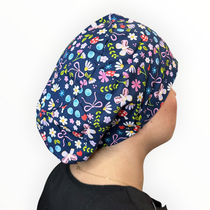 Cottage Blooms- Euro Scrub Cap