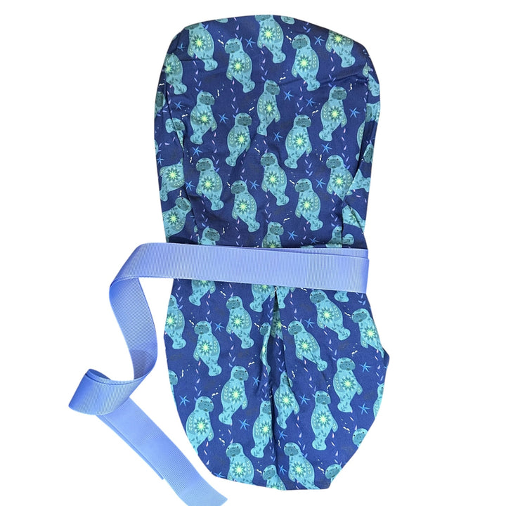 Manatee Tides- Ponytail Scrub Cap