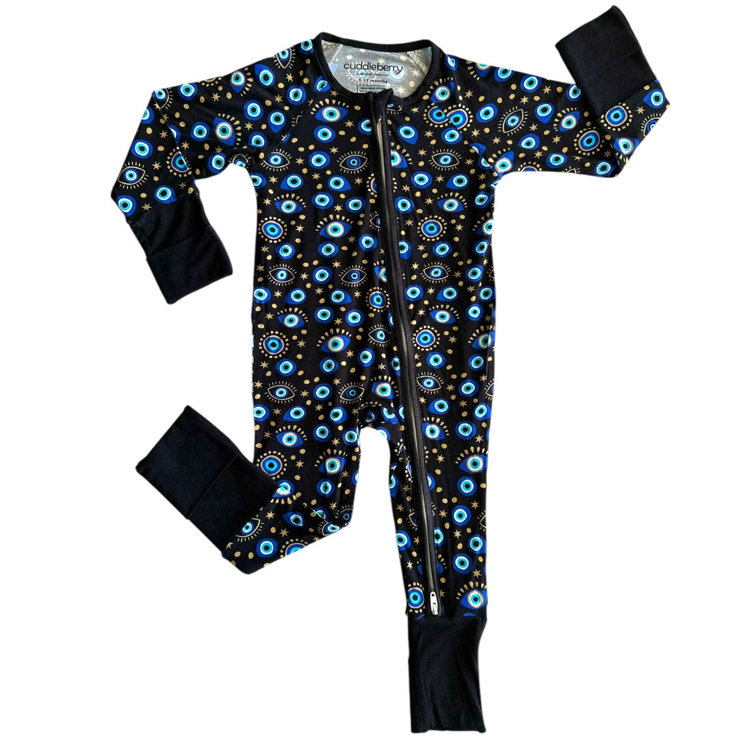 Evil Eye Black Zipper Sleeper