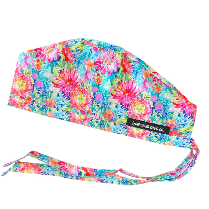 Preppy Floral- Classic/Men's Scrub Cap