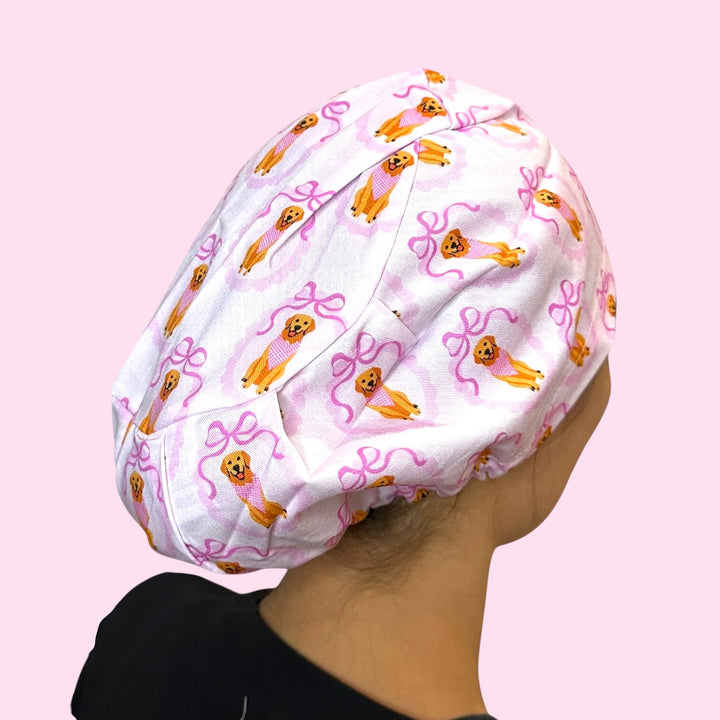 Pink Pup Society- Euro Scrub Cap