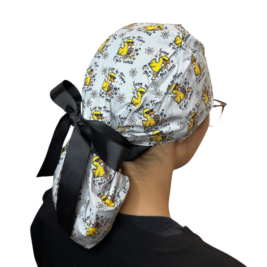 Hang in There, It Gets Worse- Ponytail Scrub Cap