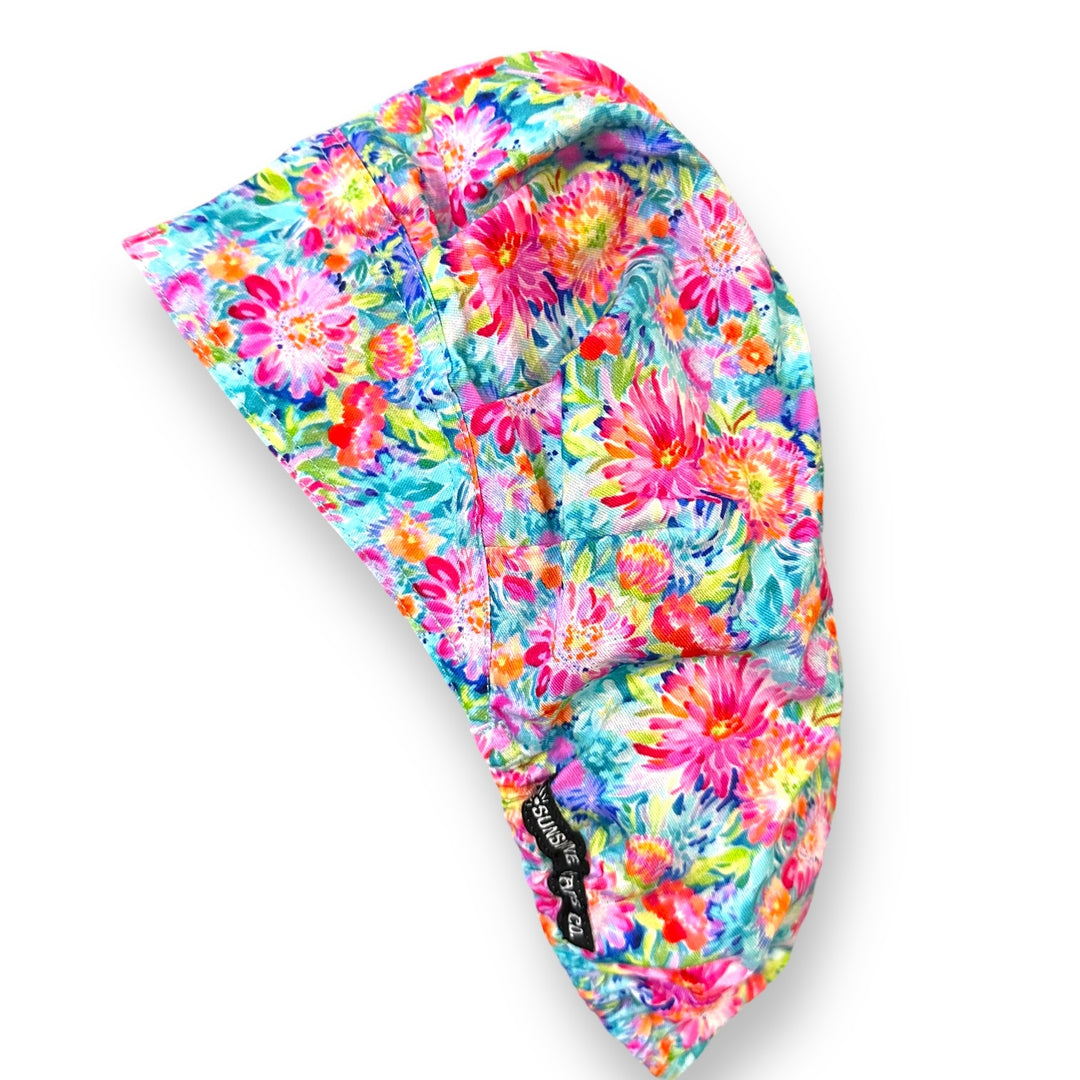 Preppy Floral- Bouffant Scrub Cap