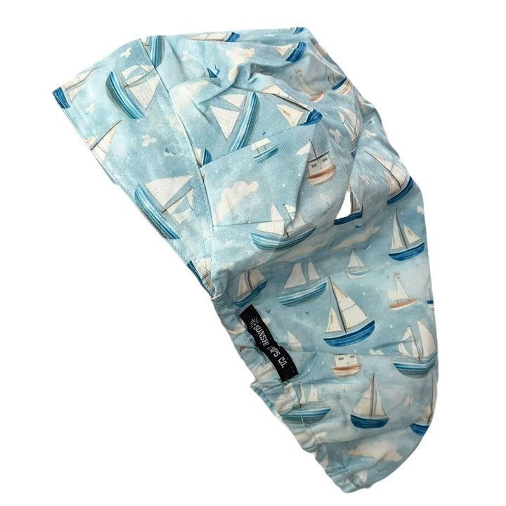 Sailboat- Bouffant Scrub Cap