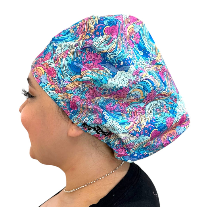 Preppy Waves- Bouffant Scrub Cap