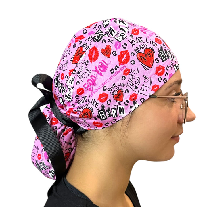 Wear Pink- Ponytail Scrub Cap