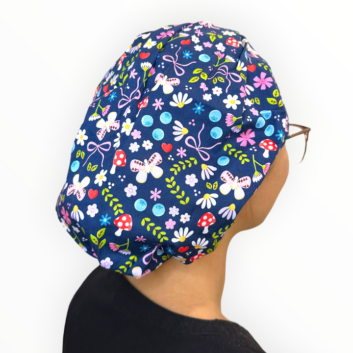 Cottage Blooms- Bouffant Scrub Cap