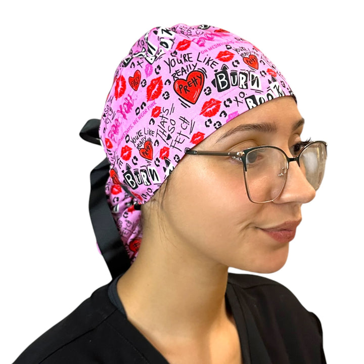 Wear Pink- Ponytail Scrub Cap