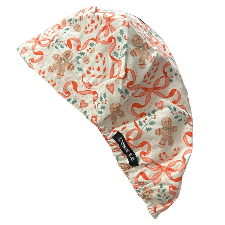 Gingerbread Bows- Bouffant Scrub Cap