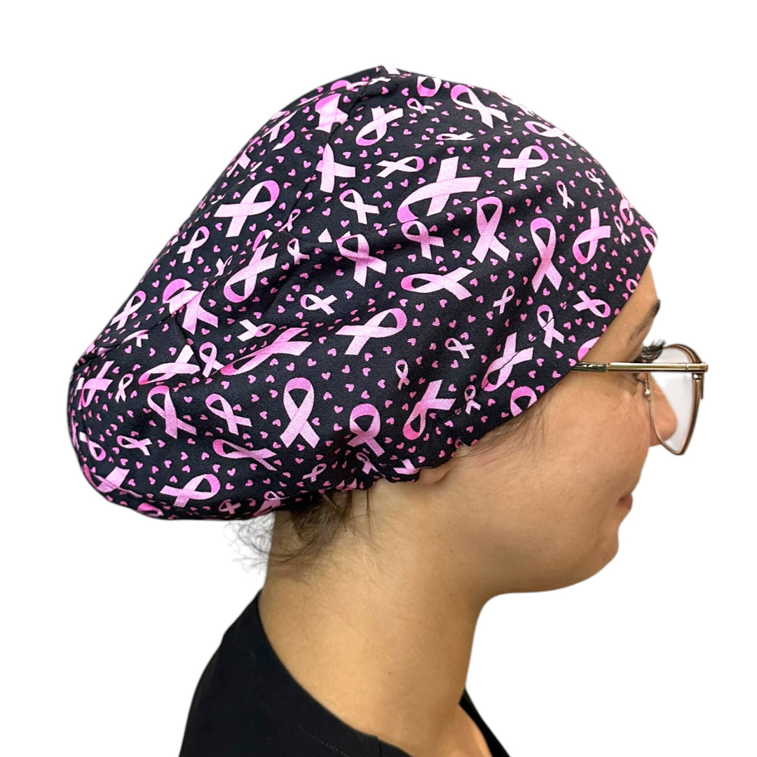 Breast Cancer Pink Ribbon- Euro Scrub Cap