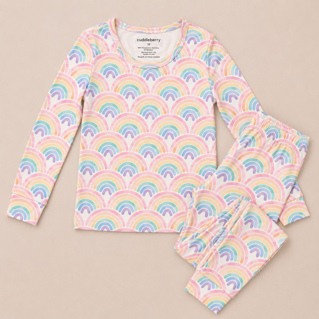 Rainbow Long Sleeve Two-Piece PJ's