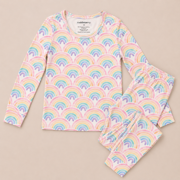 Rainbow Long Sleeve Two-Piece PJ's