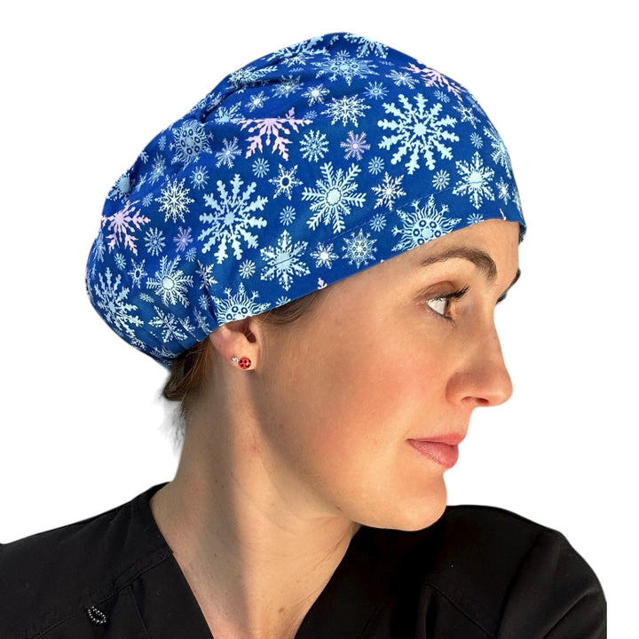 Snowflake- Euro Scrub Cap