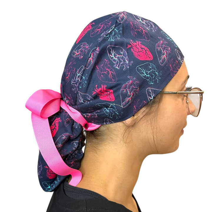 Pulse Check- Ponytail Scrub Cap