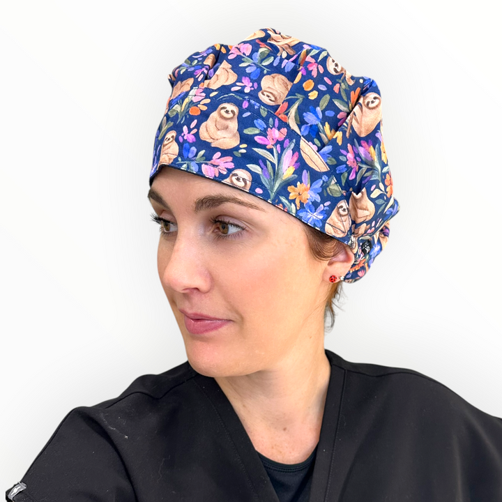 Sloth Whimsy- Bouffant Scrub Cap