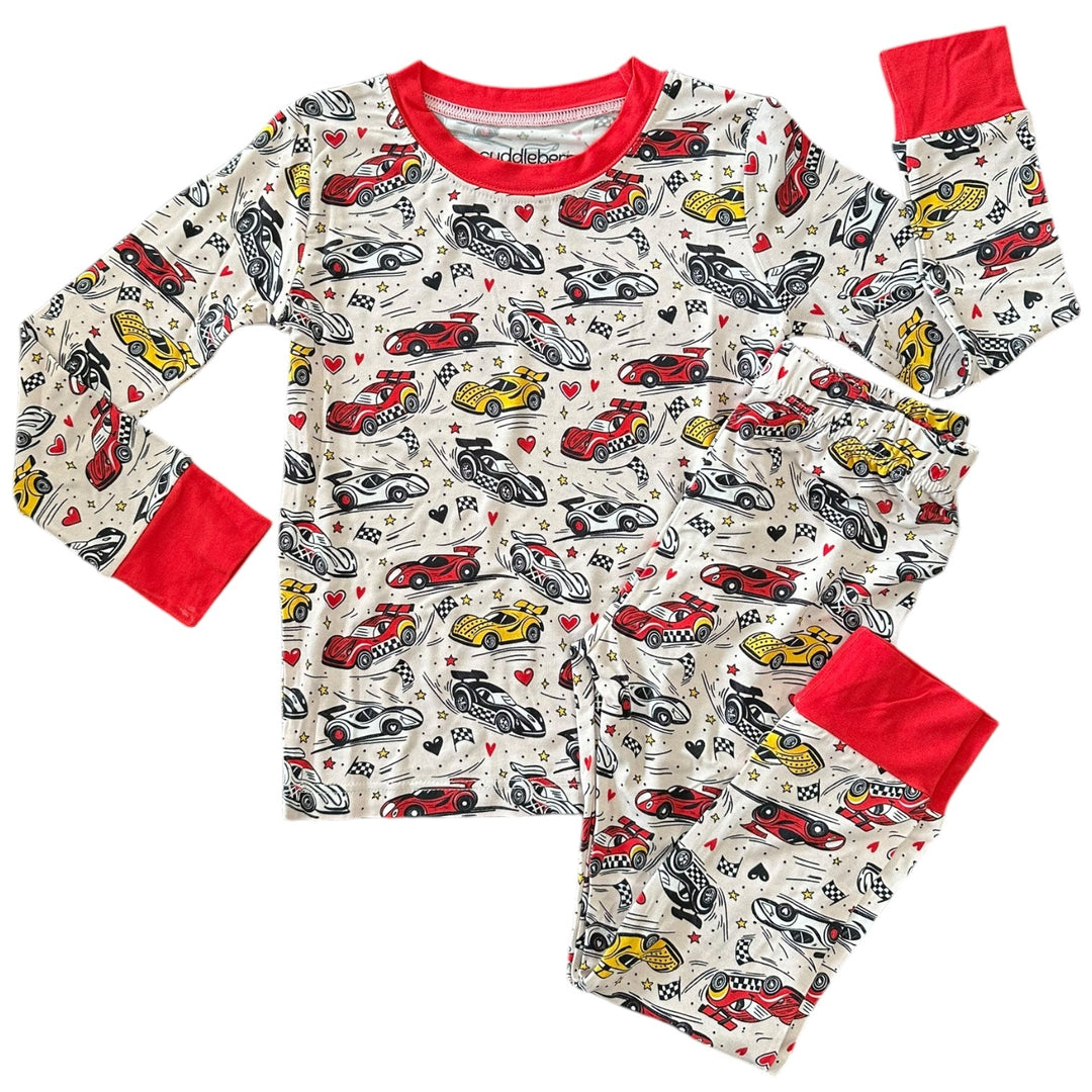 Race Car Long Sleeve Two-Piece PJ's
