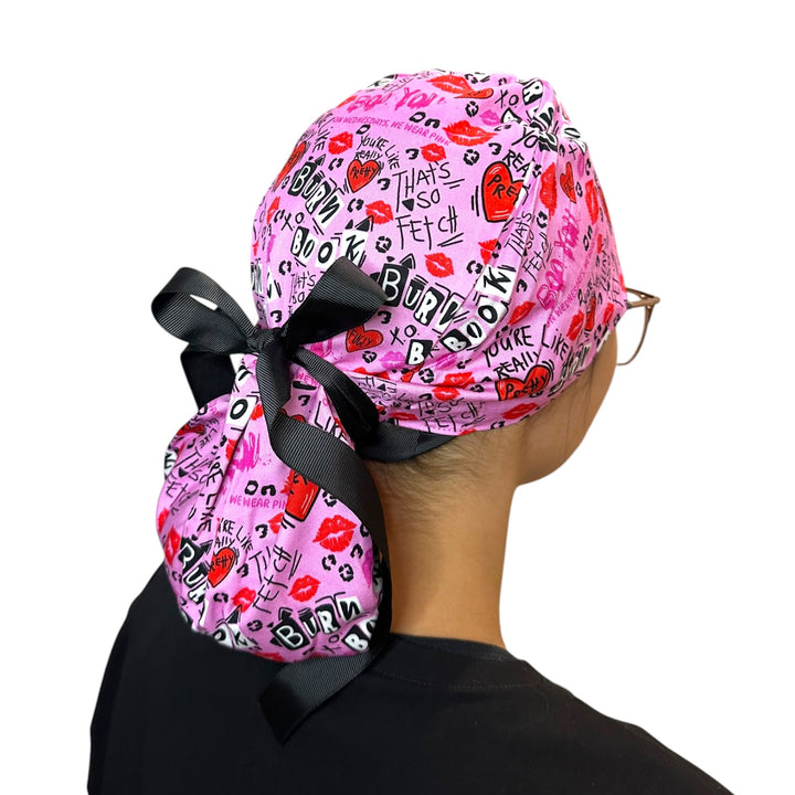 Wear Pink- Ponytail Scrub Cap
