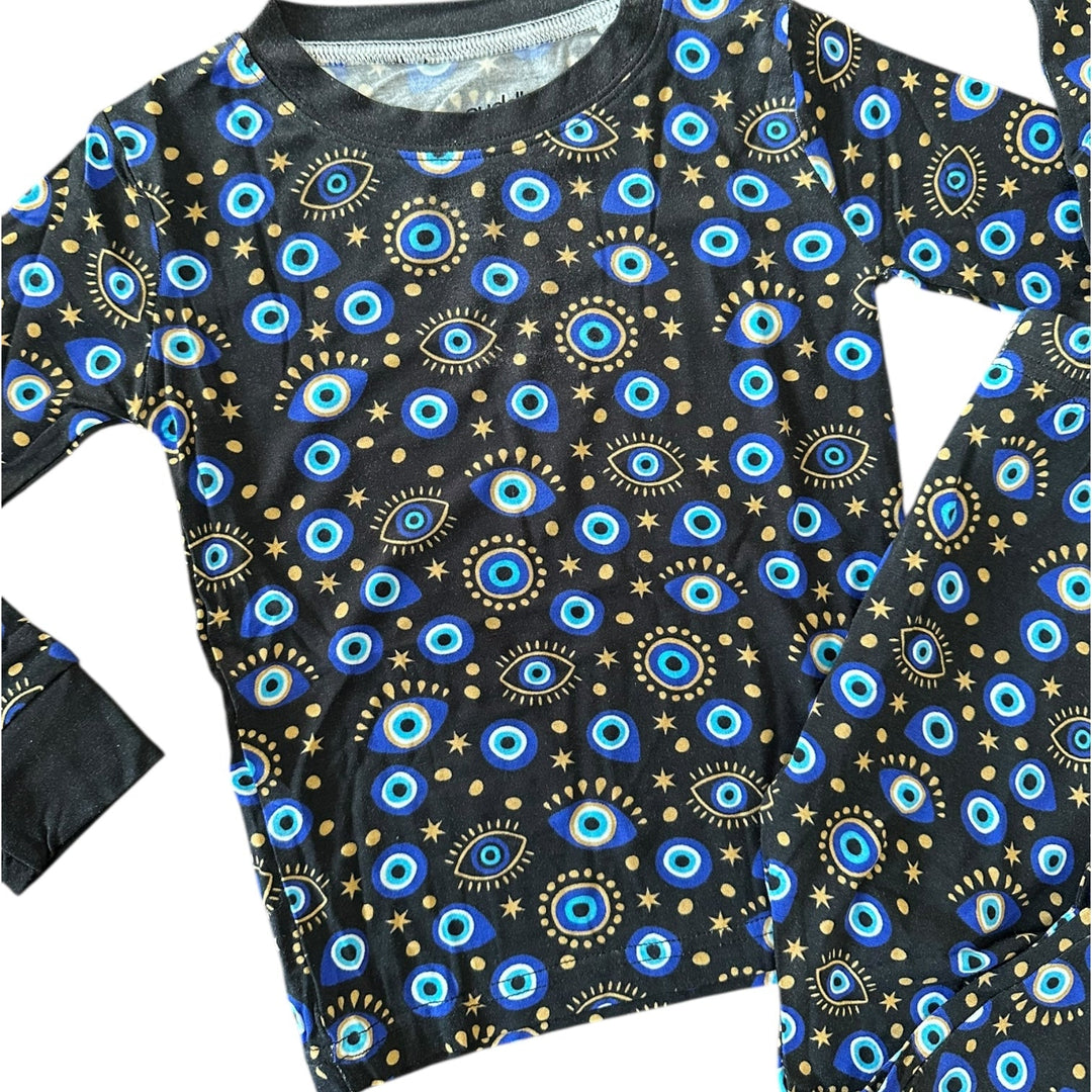 Evil Eye Black Long Sleeve Two-Piece PJ's