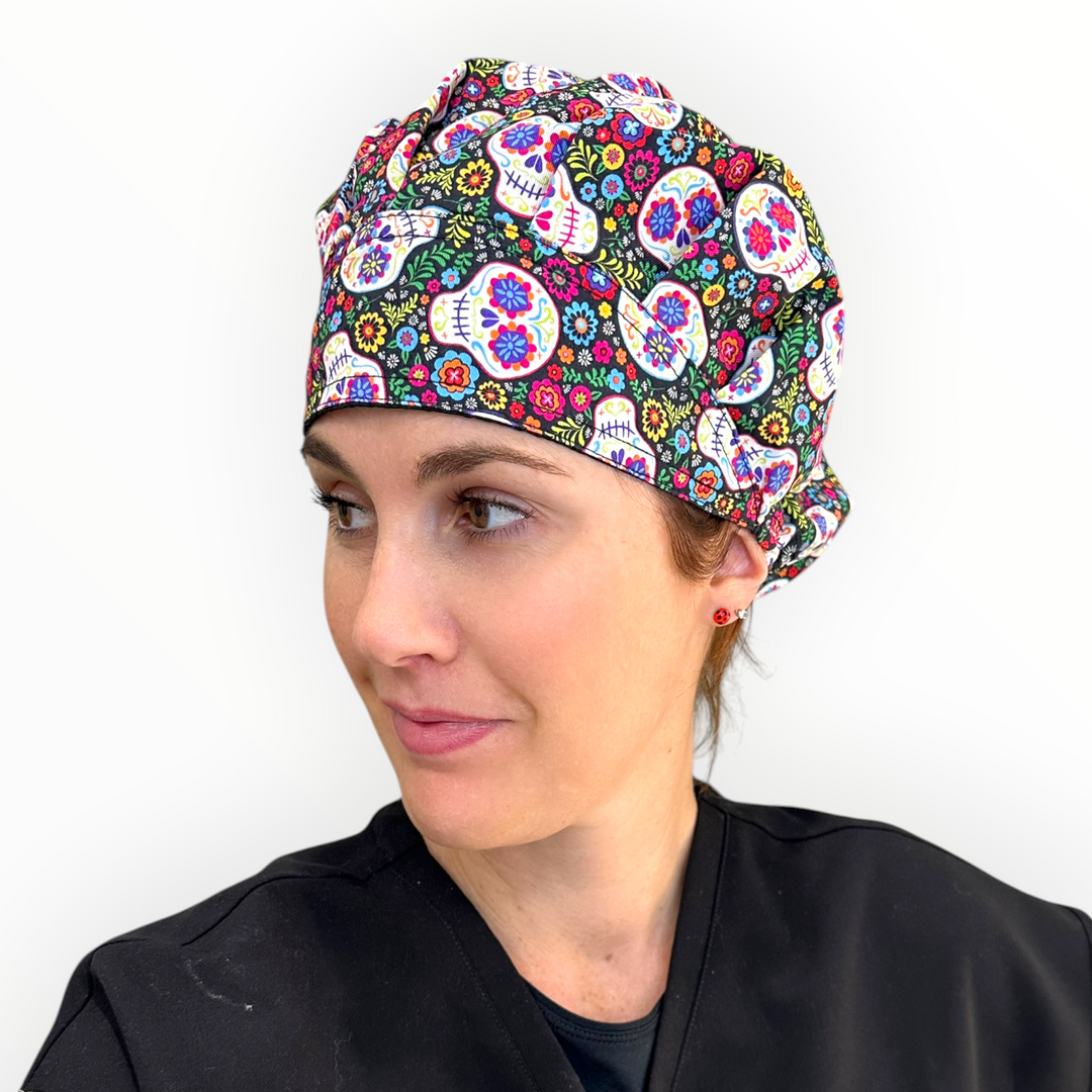 Sugar Skull Fiesta- Bouffant Scrub Cap