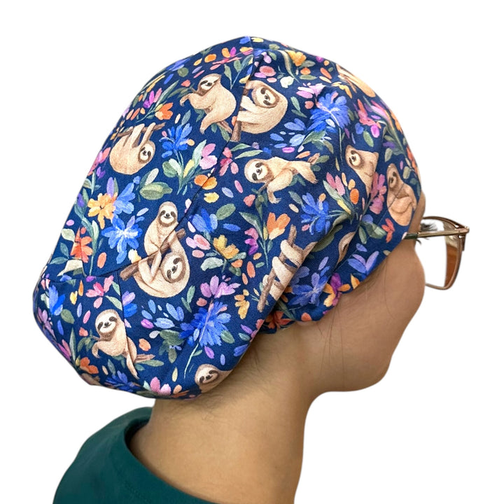 Sloth Whimsy- Euro Scrub Cap
