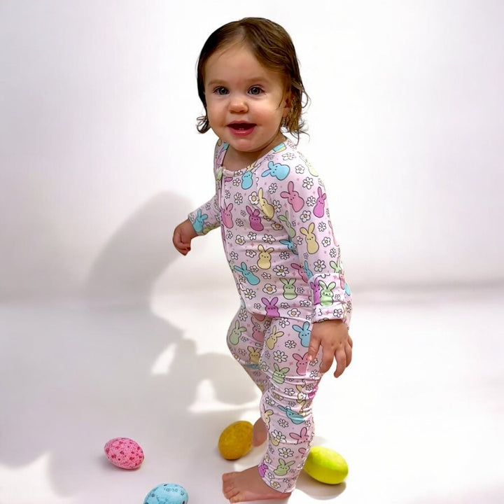 Easter Bunny Bamboo Zipper Sleeper