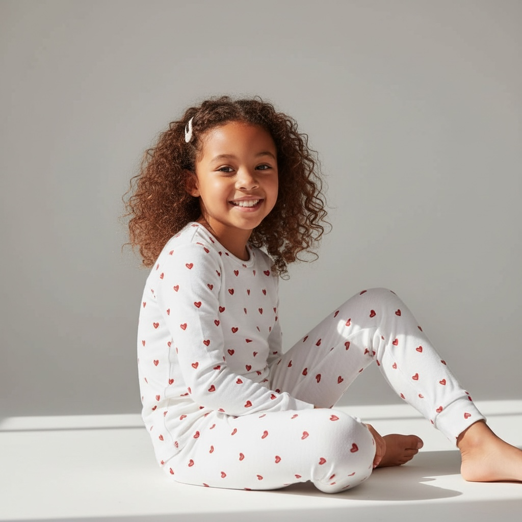 Simple Love Valentine Long Sleeve Two-Piece PJ's