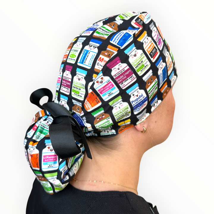 All Meds on Deck- Ponytail Scrub Cap