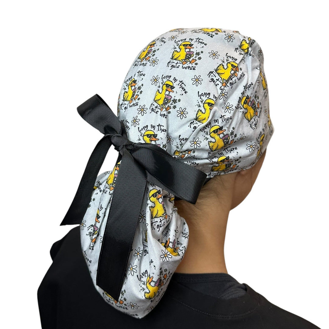 Hang in There, It Gets Worse- Ponytail Scrub Cap