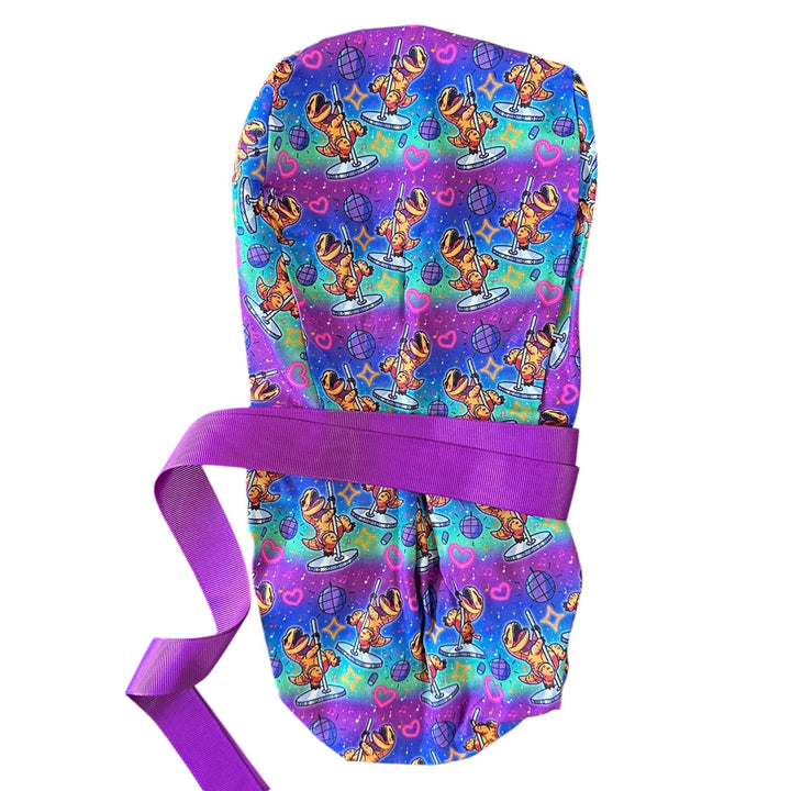Pole Dancing T-Rex- Ponytail Scrub Cap