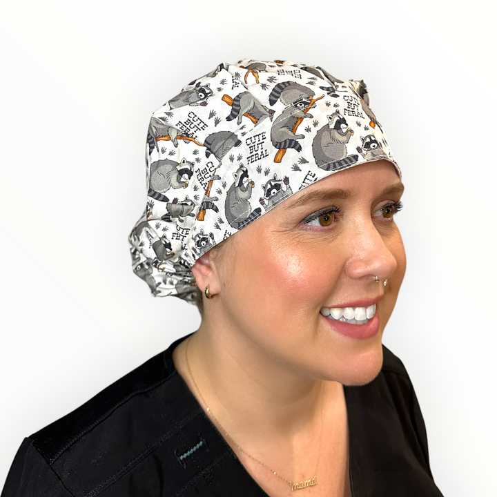 Cute but Feral- Bouffant Scrub Cap