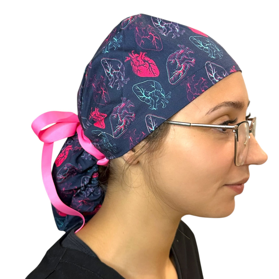 Pulse Check- Ponytail Scrub Cap