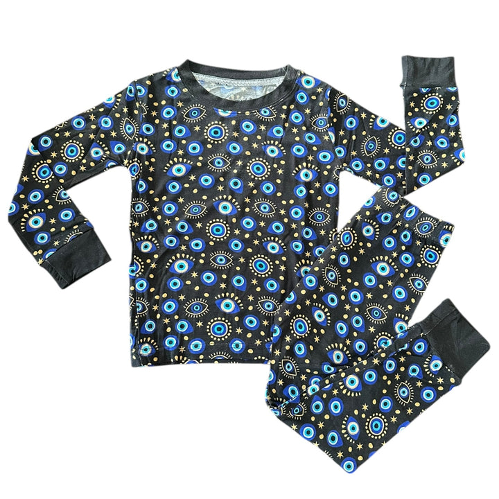 Evil Eye Black Long Sleeve Two-Piece PJ's