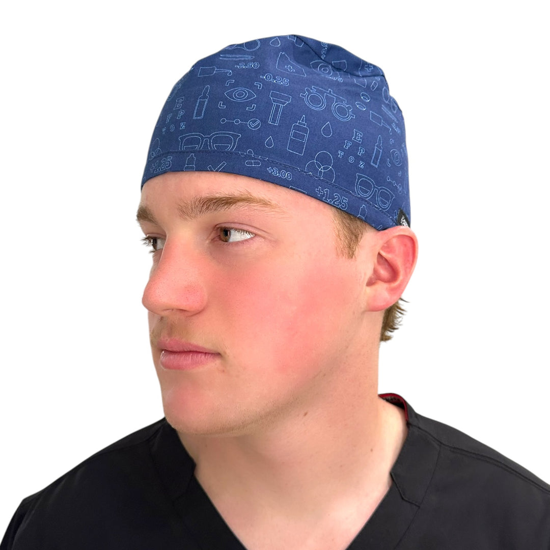 Eye Spy Navy- Classic/Men's Scrub Cap