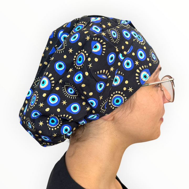 Evil Eye Black- Bouffant Scrub Cap