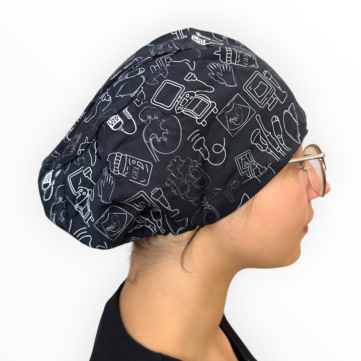 Ultrasound Doodles- Euro Scrub Cap