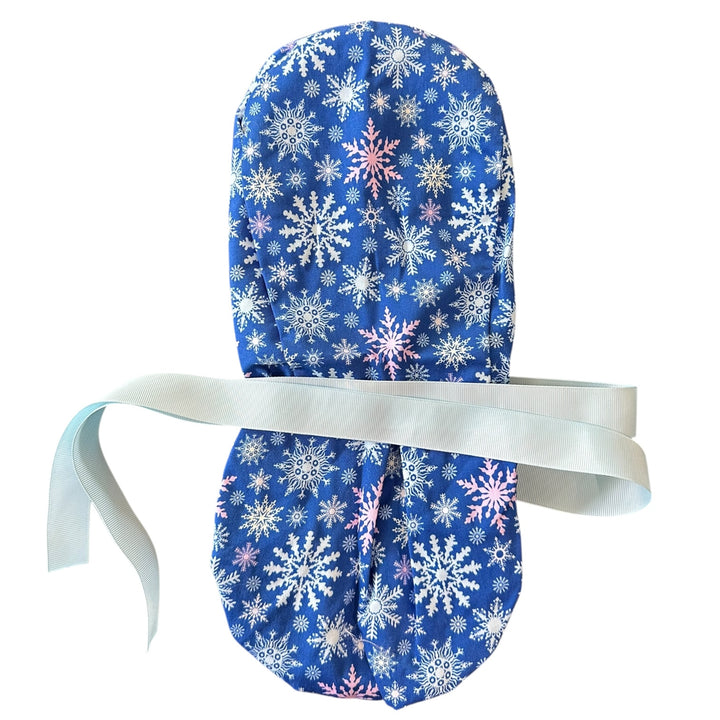 Snowflake- Ponytail Scrub Cap