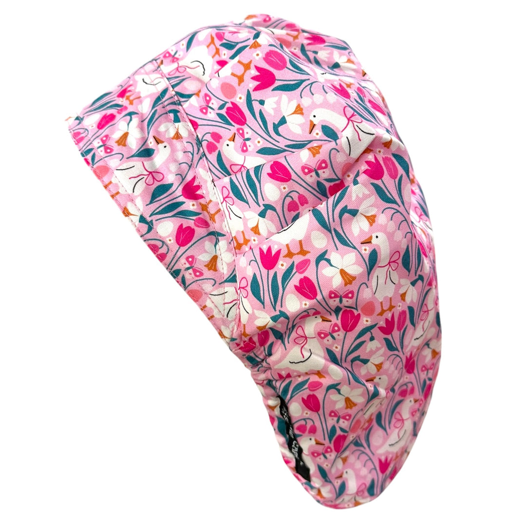 Goose Floral- Bouffant Scrub Cap