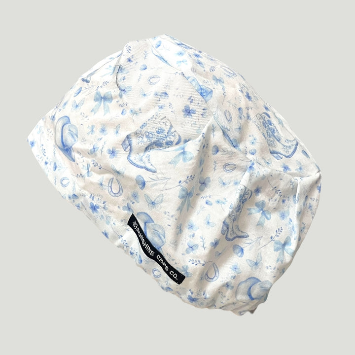 Southern Toile Euro Scrub Cap for Women, by Sunshine Caps Co