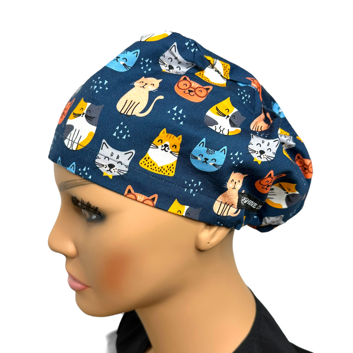 Smart Cats Euro Scrub Cap for Women, by Sunshine Caps Co