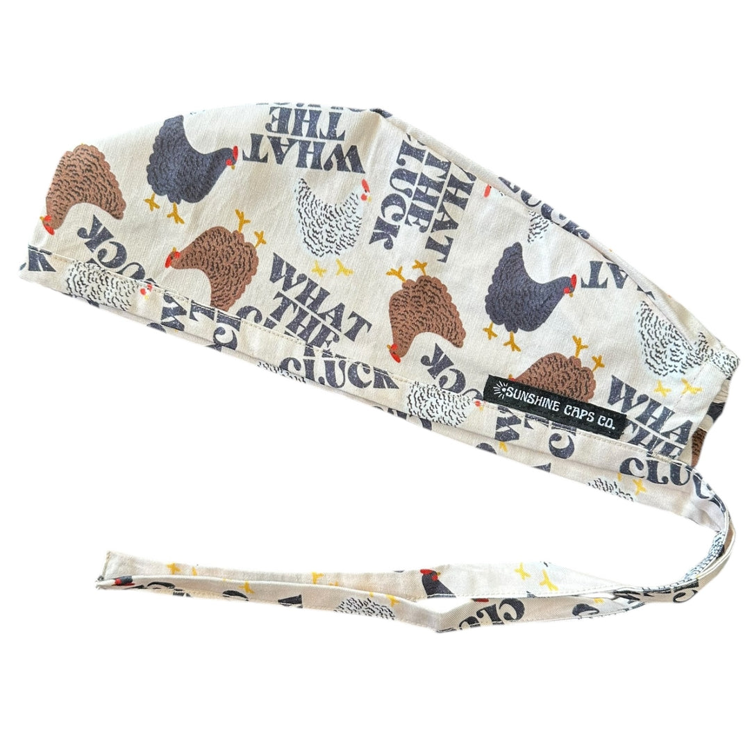 what the cluck Men's Scrub Cap Surgical Hat, by Sunshine Caps Co