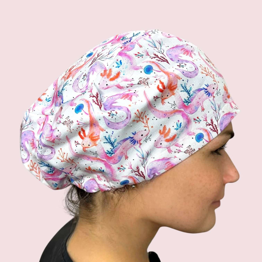 Axolotl Euro Scrub Cap, By Sunshine Caps Co.