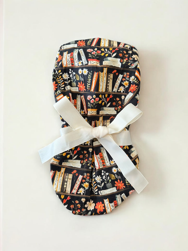 Bookshelf Ponytail Scrub Cap for Women, By Sunshine Caps Co.