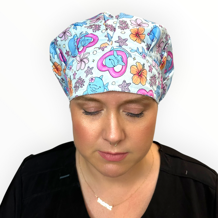 Dolphin Daydreams- Bouffant Scrub Cap