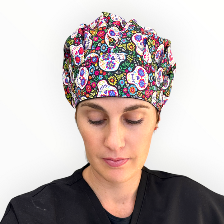 Sugar Skull Fiesta- Bouffant Scrub Cap