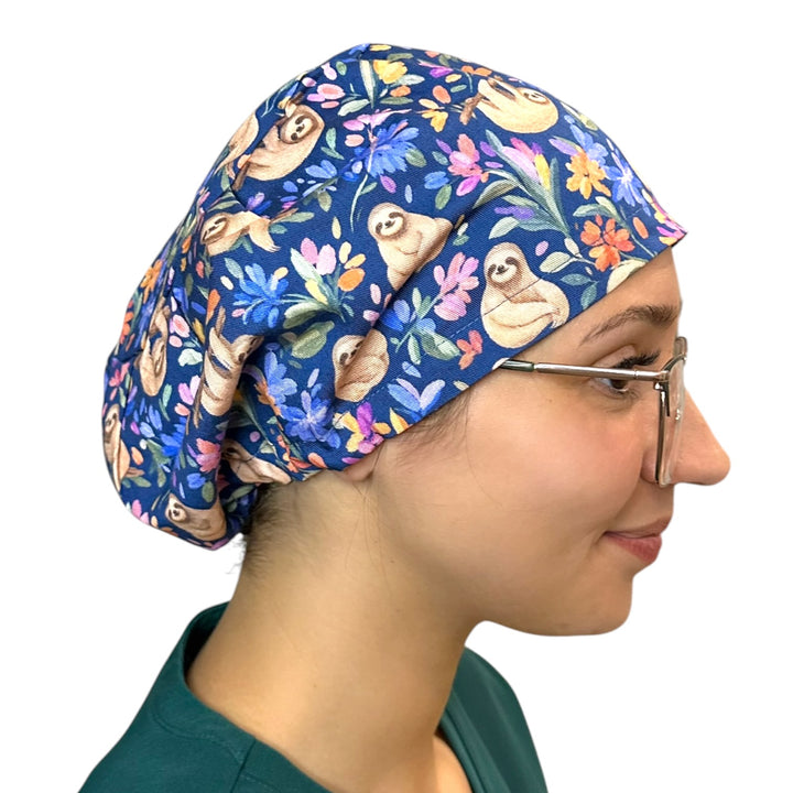 Sloth Whimsy- Euro Scrub Cap
